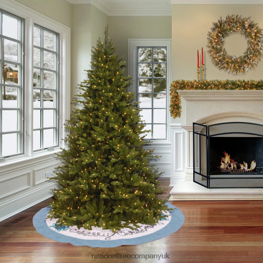 decoration | National Tree Company 52\ HGTV Home Collection Embroidered Coastal Colors Tree Skirt F2L4F573